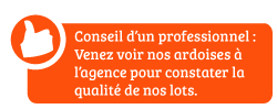 Venez à l'agence pour voir la qualité de nos lots !